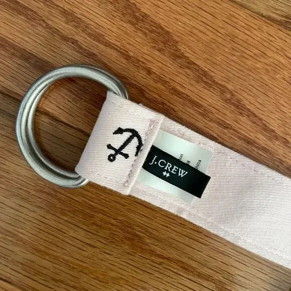 J Crew Factory Anchor D Ring Belt S M Pink Nautical Classic Preppy - Picture 4 of 10
